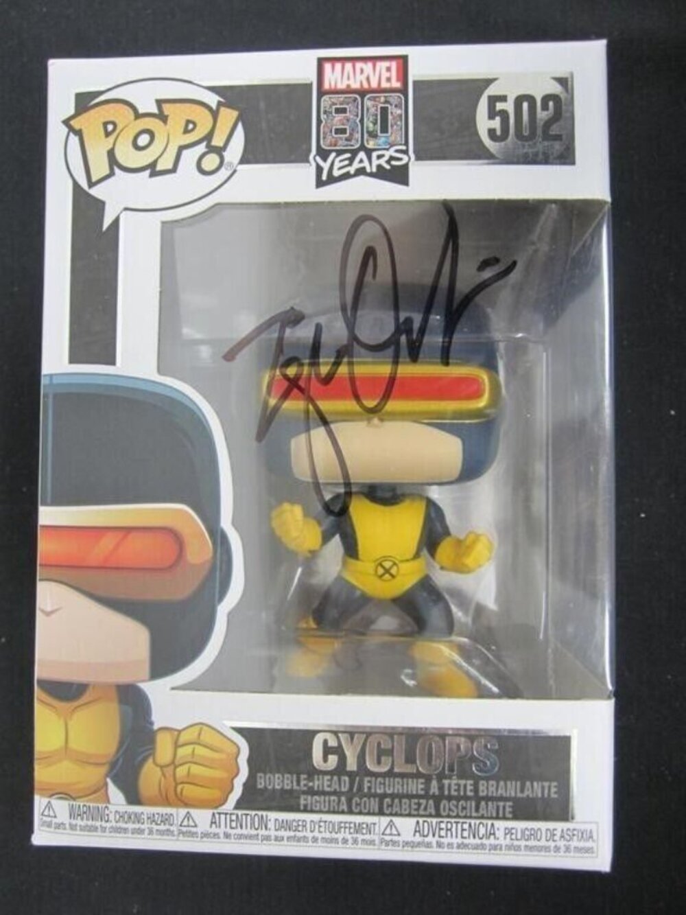 Lee Pace signed Funko Pop! Marvel 80th Anniversary Cyclops Figure #502 w/COA